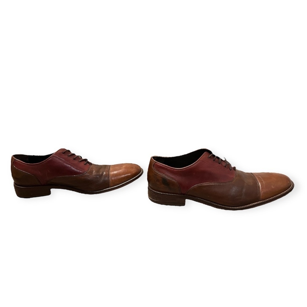 COLE HAAN Oxfords Tan-Brown-Burgundy Leather Dress Shoe- Size 10.5 - Picture 4 of 7